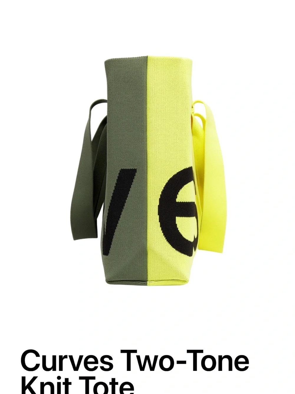 CURVES Two-Tone Knit Tote by Sean Brown